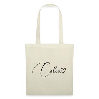 Celia Nom Prénom Fille - Sac en tissu - nature - Devant
