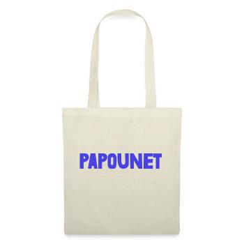PAPOUNET. PAPA. FÊTE DES PÈRES. BONNE FÊTE PAPA - Sac en tissu - nature - Devant
