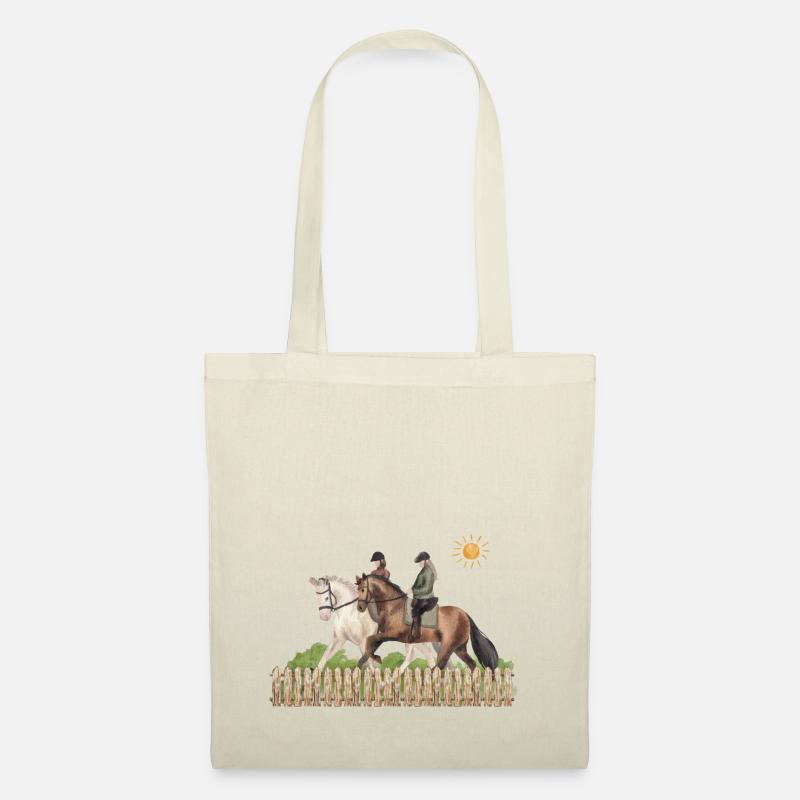 Reiten mit einem Freund. - Stoffbeutel - Natur
