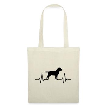 Labrador Retriever Chien Pet Lab Puppy Heartbeat - Sac en tissu - nature - Devant