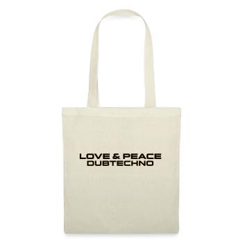 Love Peace and Dubtechno - Stoffbeutel - Natur - Vorne