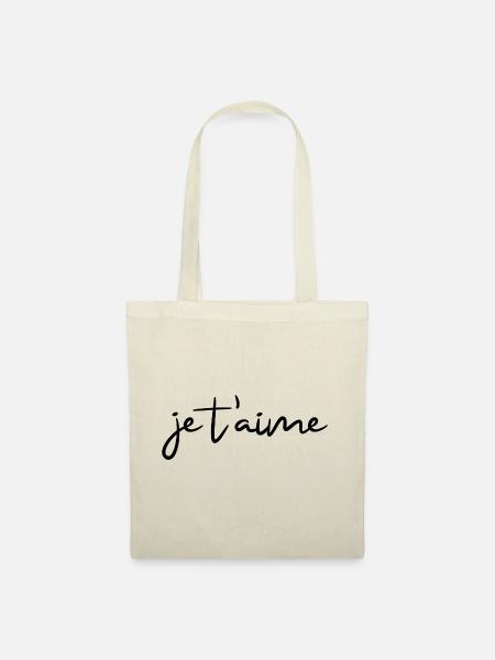 je t'aime - Stoffbeutel - Natur