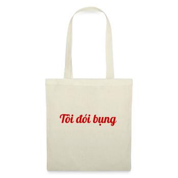 J'ai faim - rouge vietnamien - Sac en tissu - nature - Devant