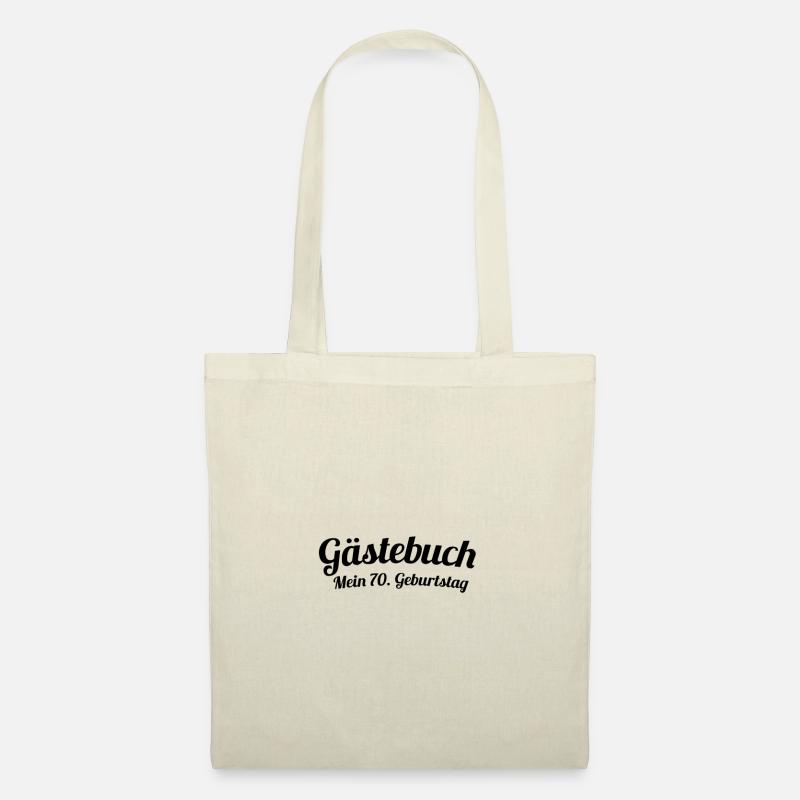 Gästebuch Mein 70. Geburtstag - Stoffbeutel - Natur
