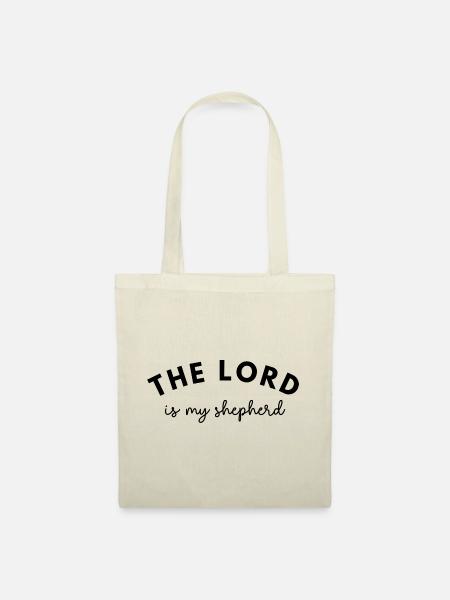 Christliches Geschenk Glaube Bibel Psalm 23 - Stoffbeutel - Natur