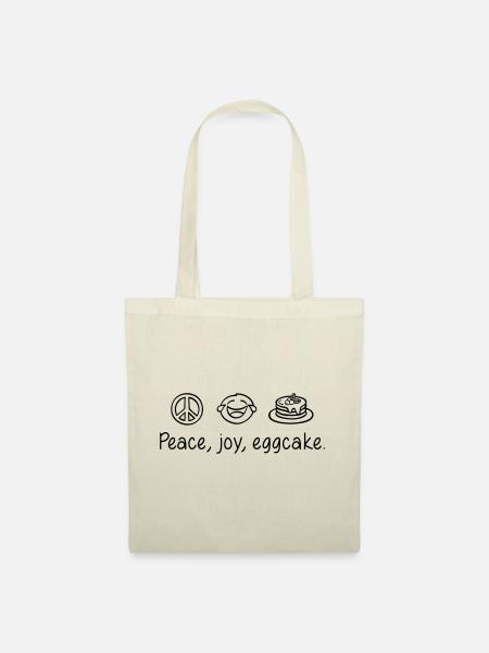 Peace, joy, eggcake. - Stoffbeutel - Natur