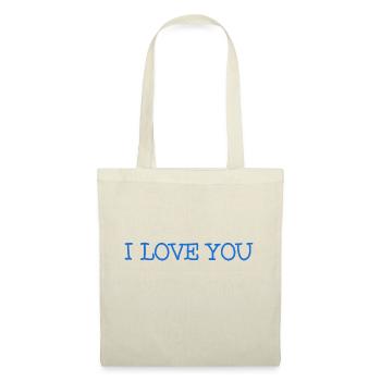 ICH LIEBE DICH. ICH HABE GERADE GEHEIRATET. Junggesellinnenabschied. VALENTINSTAG. HALS - Stoffbeutel - Natur - Vorne