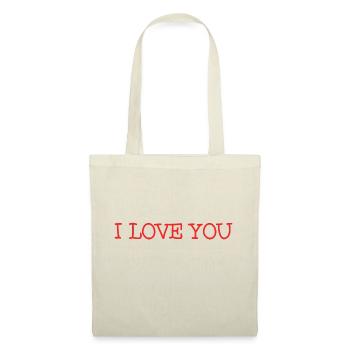 ICH LIEBE DICH. ICH HABE GERADE GEHEIRATET. Junggesellinnenabschied. VALENTINSTAG - Stoffbeutel - Natur - Vorne