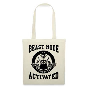 Mode Bête activé 3- Gymnase Fitness Bodybuilder - Sac en tissu - nature - Devant