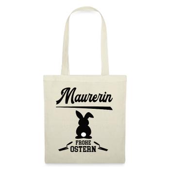 Maurerin Ostern Geschenk Bauunternehmnen Maurerei - Stoffbeutel - Natur - Vorne