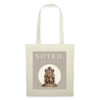 Noted Funny Meerkat - Stoffbeutel - Natur - Vorne