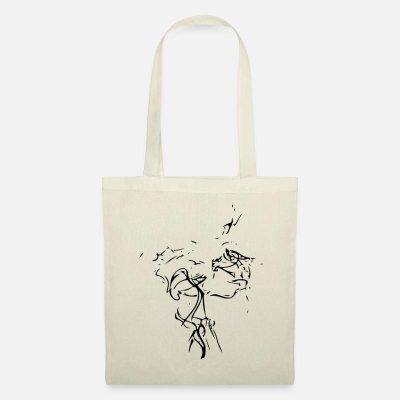 Abstract Swirl / Line / Black / Pattern - Tote Bag - nature