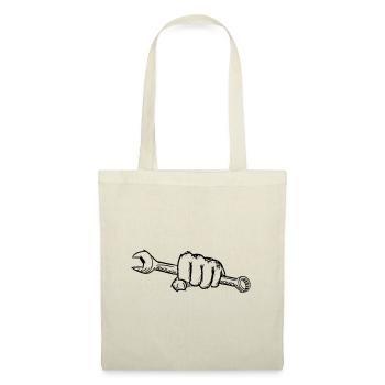 Wrench in hand/fist, drawing - Tote Bag - nature - Front