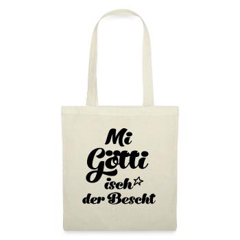 Mi Götti isch der bescht Patenonkel Schweiz - Stoffbeutel - Natur - Vorne