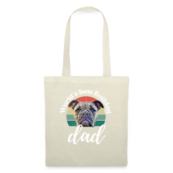 LE MEILLEUR PAPA BOULEDOGUE DU MONDE ... Chien Chien Bulldog - Sac en tissu - nature - Devant