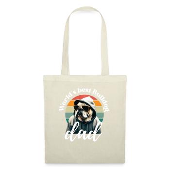 MEILLEUR PÈRE BOULEDOGUE DU MONDE - Dog Dogs Bulldog - Sac en tissu - nature - Devant