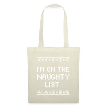 Santa's Naughty List - Stoffbeutel - Natur - Vorne