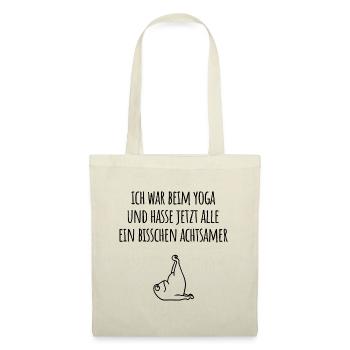 Yoga Frosch - Stoffbeutel - Natur - Vorne