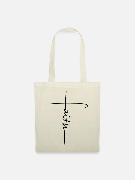 Faith - Glaube - Jesus - Liebe - christlich - Stoffbeutel - Natur