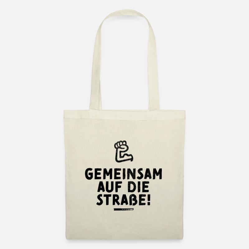 gemeinsam auf die Straße | Protest Demo - Stoffbeutel - Natur