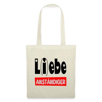 lebe anständiger II - Stoffbeutel - Natur - Vorne