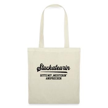 Stuckateurin Meisterin Stuckateurmeisterin - Stoffbeutel - Natur - Vorne