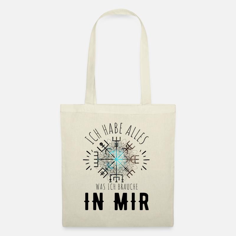 Wegweiser RUNEN Motivation - VEGVISIR - Stoffbeutel - Natur