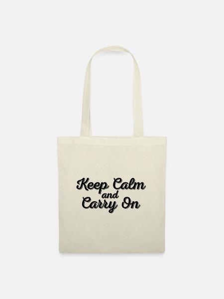 Keep Calm and Carry On - Stoffbeutel - Natur