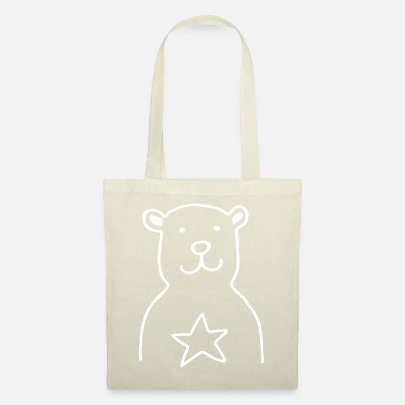 BAER STAR white - Stoffbeutel - Natur