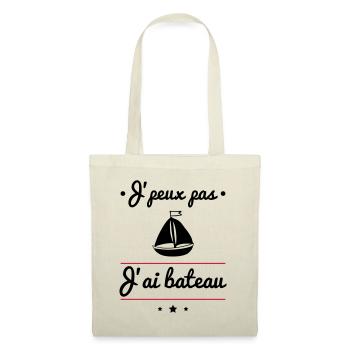 J'peux pas j'ai bateau, marin, mer, océan - Sac en tissu - nature - Devant
