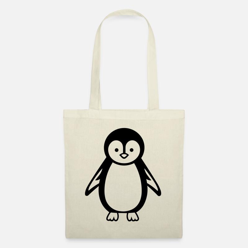 Pinguin - Stoffbeutel - Natur