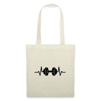 Battement de cœur de forme physique - Sac en tissu - nature - Devant