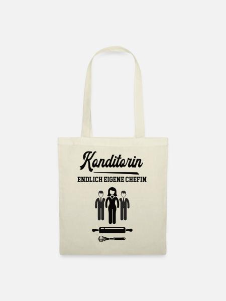 Konditorin Endlich Chefin Konditorei Selbstständig - Stoffbeutel - Natur