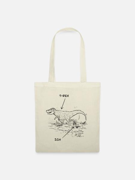 T-Rex Fun - Stoffbeutel - Natur