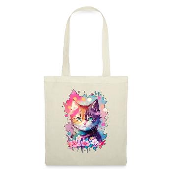 Unique pastel watercolors cat - Tote Bag - nature - Front