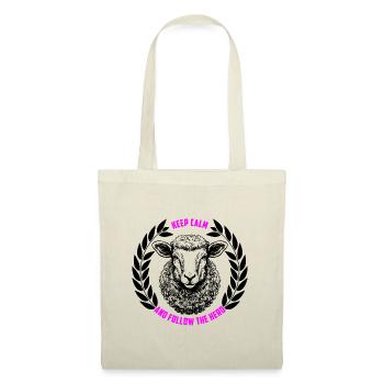Les moutons restent calmes et suivent le troupeau - Sac en tissu - nature - Devant