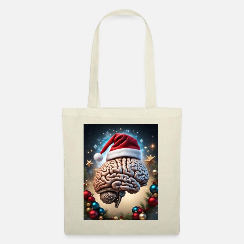 Weihnachtsgehirn - Stoffbeutel - Natur