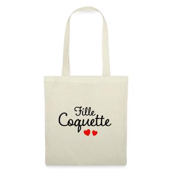Femme Coquette Humour Mot Affectueux Couple - Sac en tissu - nature - Devant