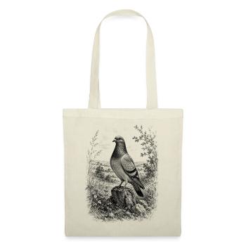 Proud dove in nature in detailed drawing style - Tote Bag - nature - Front