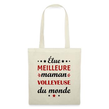 Élue meilleure maman volleyeuse, fête des mères - Sac en tissu - nature - Devant