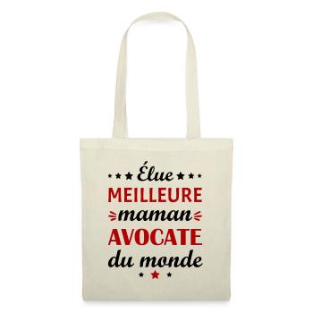 Élue meilleure maman avocate, fête des mères - Sac en tissu - nature - Devant