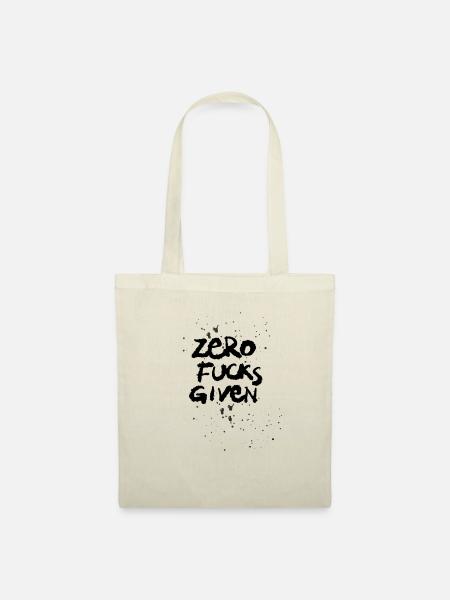zero fucks given - Stoffbeutel - Natur