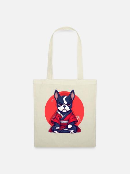 Samurai Wachhund - Stoffbeutel - Natur