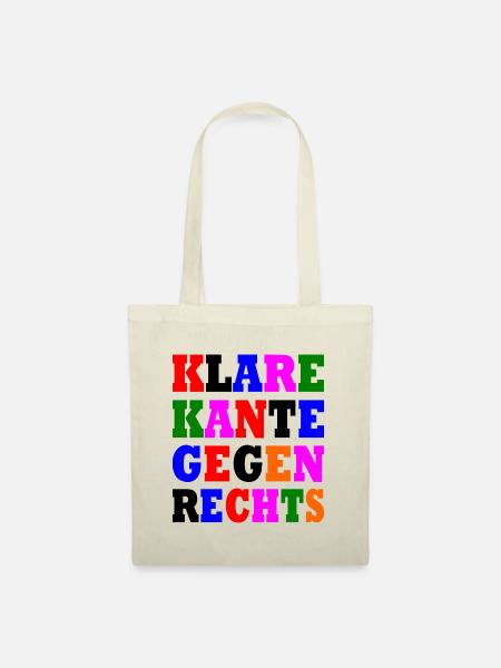 klare kante gegen rechts - Stoffbeutel - Natur