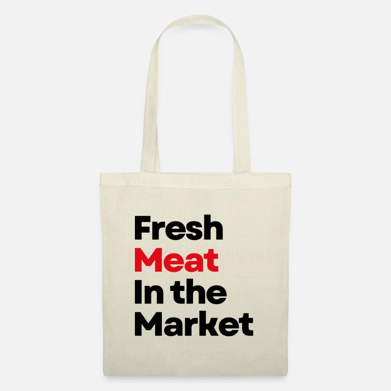 Frischfleisch auf dem Markt - Stoffbeutel - Natur