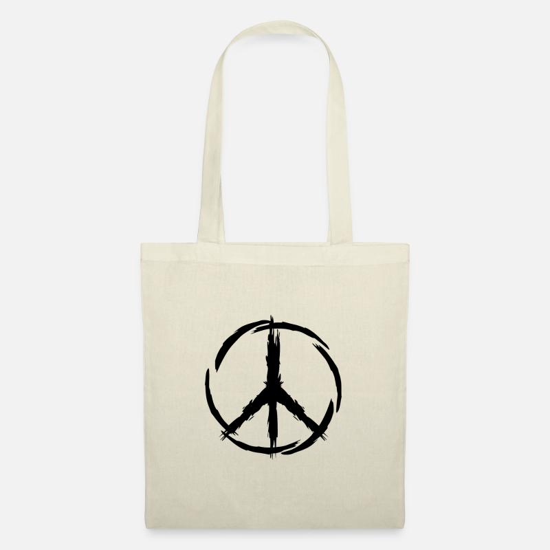 Peace Symbol Frieden - Stoffbeutel - Natur