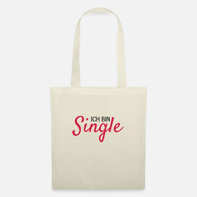 Ich bin Single Spruch - Stoffbeutel - Natur
