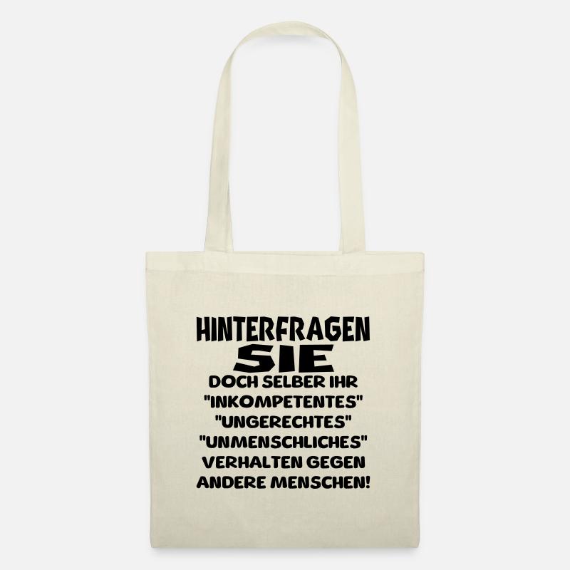 hinterfragen sie doch selber - Stoffbeutel - Natur