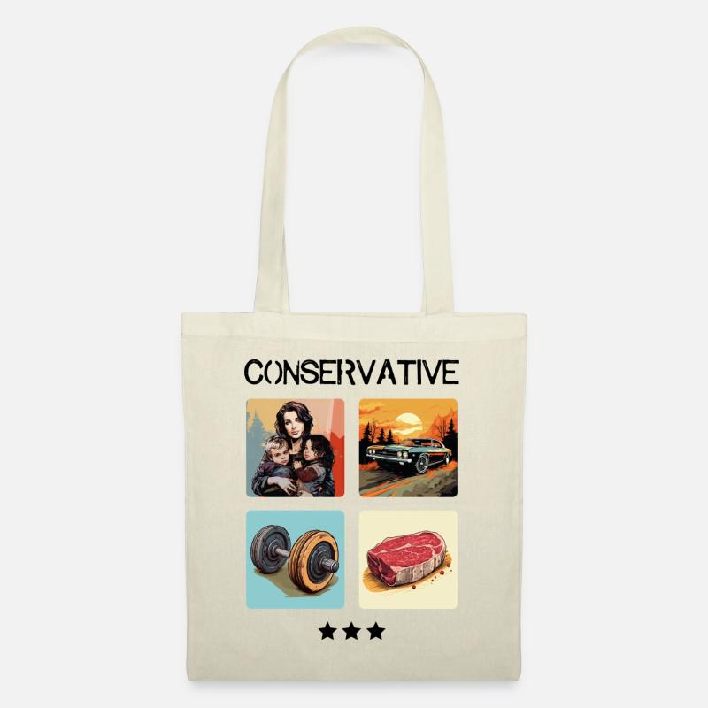 Conservative - dark - Stoffbeutel - Natur