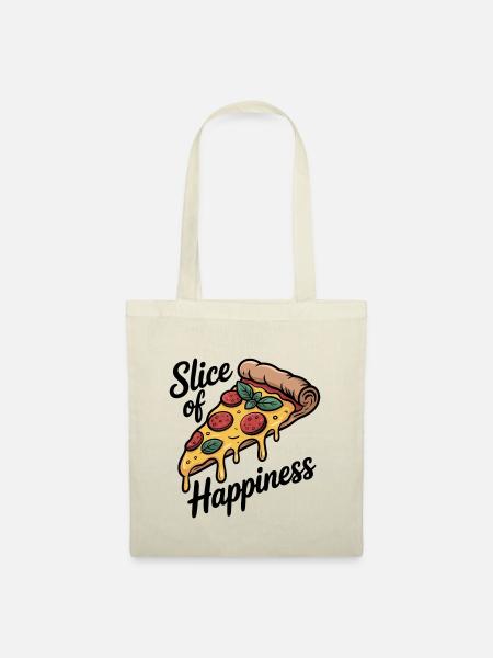 Slice of Happiness - Pizza - Stoffbeutel - Natur